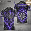 Maxcorners Darts Demonic Skull & Fiery Dartboard Graphic Multicolor Customized Name, Team Name 3D Shirts