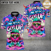 Maxcorners Bowling Never Give Up Cartoon Ice Cream Multicolor Customized Name, Team Name 3D Shirt