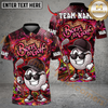 Maxcorners Graffiti Swing King Golf Polo Customized Name, Team Name 3D Shirts (4 Colors)