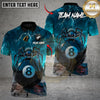 Maxcorners Widow of the 8 Ball Billiards Multicolor Customized Name, Team Name 3D Shirt