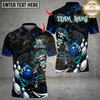 Maxcorners Bowling Skeleton Pirates Skull Multicolor Customized Name, Team Name 3D Shirts