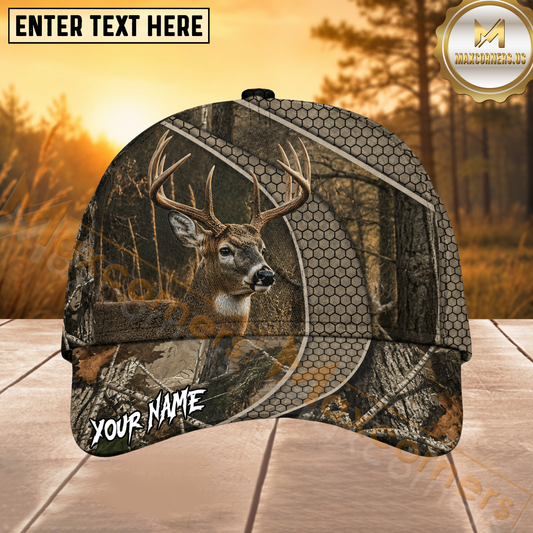 Maxcorners Deer Hunting Dark Forest Personalized 3D Cap