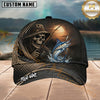 Maxcorners Fishing Skull Angler Moonlight Personalized 3D Cap