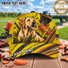 Maxcorners Yellow Labrador Clay Target Shotgun Trap Shooting Personalized Name 3D Cap