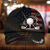 Maxcorners Golf American Flag Golf Ball & Crossed Clubs Personalized Name 3D Cap