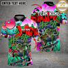 Maxcorners Graffiti Frog Funny Golf Polo Personalized Name, Team Name 3D Shirt (4 Colors)