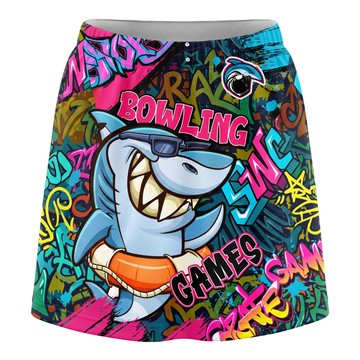 Maxcorners Bowling Graffiti Shark Games Personalized 3D Skirts With Shorts