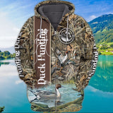 Maxcorners Hunting Duck Art Shirt 3D All Over Printed Clothes