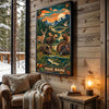 Maxcorners Duck Hunting Retro Flying Mallards Sunset Personalized Canvas Wall Art