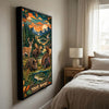 Maxcorners Duck Hunting Retro Flying Mallards Sunset Personalized Canvas Wall Art