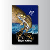 Maxcorners Walleye Fishing Trophy Catch Art Personalized Name 3D Poster