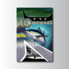 Maxcorners Tuna Fishing Angler Silhouette Geometric Art Personalized Name 3D Poster