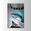 Maxcorners Salmon Fishing Silver Scale Texture Art Personalized Name 3D Poster