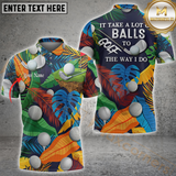 Maxcorners Golf Island Greens Customized Name, Team Name 3D Unisex Shirt