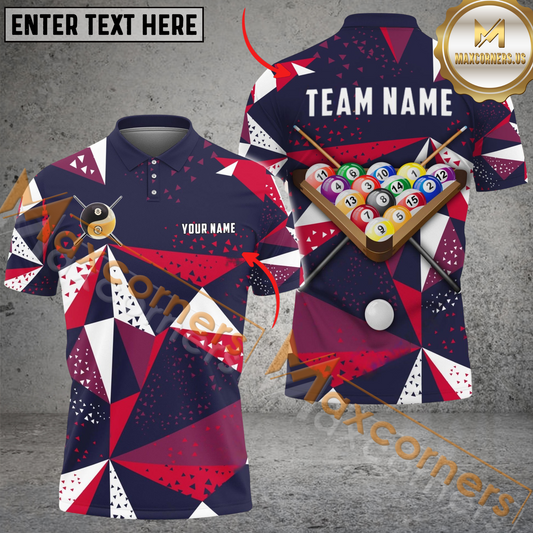 Maxcorners Ball 8 Pro Billiard Jersey Multicolor Options Personalized Name, Team Name 3D Polo Shirt