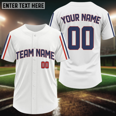 Maxcorners White Monochrome Double-Pinstripe Jersey For Men Custom Name & Number | Clean Classic LM2608