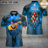 Maxcorners Flame Thunder 8 Ball Pool Lightning Billiard Multicolor Customized Name, Team Name 3D Shirt