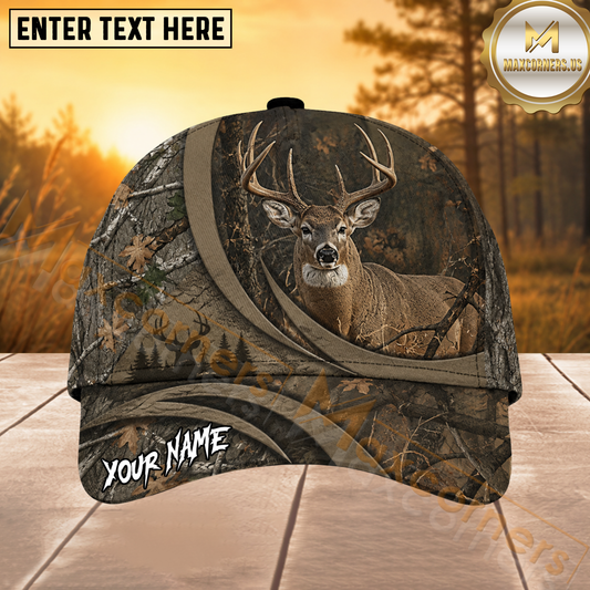 Maxcorners Deer Hunting Mountain Lace Personalized 3D Cap