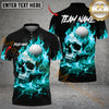 Maxcorners Savage Skull Golfer Polo Shirt Multicolor Customized Name, Team Name Shirts
