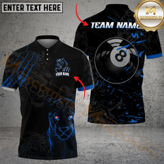 Maxcorners Billiard Ball 8 Leopard Panther Multicolor Customized Name, Team Name 3D Shirt
