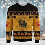 Maxcorners Americans Turkey Hunting Merry Christmas All Over Print Sweater