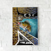 Maxcorners Walleye Fishing Scale Texture Geometric Art Personalized Name 3D Poster