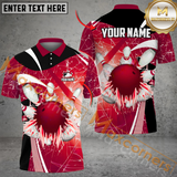 Maxcorners Ice Breaker Bowling Jersey Multicolor Option Customized Name, Team Name 3D Shirt