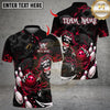 Maxcorners Bowling Skeleton Pirates Skull Multicolor Customized Name, Team Name 3D Shirts