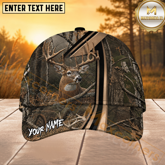 Maxcorners Deer Hunting Hexagon Camo Personalized 3D Cap