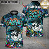 Maxcorners Graffiti Swing King Golf Polo Customized Name, Team Name 3D Shirts (4 Colors)