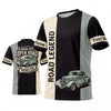 Maxcorners Personalized Car Classic Muscle Car 3D T-Shirt – Cream Teal Road Legend and Classic Pickup Truck