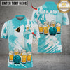Maxcorners Bowling & Pins Funny Beer Lover Customized Name, Team Name 3D Shirt (4 Colors)