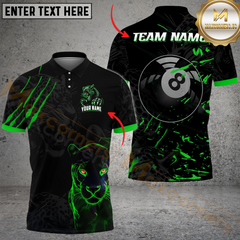 Maxcorners Billiard Ball 8 Leopard Panther Multicolor Customized Name, Team Name 3D Shirt