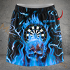 Maxcorners Darts Flaming Skull Fire Dartboard Personalized 3D Skirts With Shorts