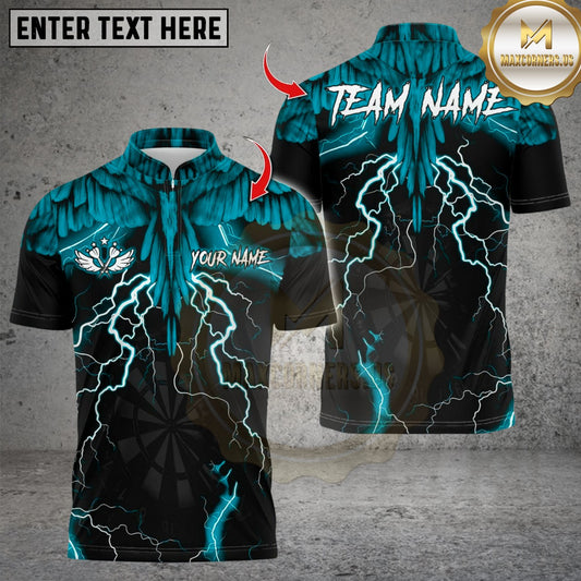 Maxcorners Darts Thunder Eagle Swing Dart Design Multicolor Customized Name, Team Name 3D Shirts