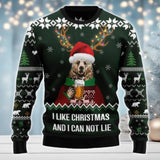 Maxcorners I Like Christmas And I Can Not Lie All Over Print Sweater