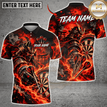 Maxcorners Darts Wolf & Inferno Dartboard Graphic Multicolor Customized Name, Team Name 3D Shirts