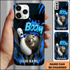 Maxcorners Bowling Boom Ball Pin Multicolor Personalized Name 3D Phone Case