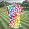 Maxcorners Rainbow Shamrock St Patrick's Day Golf Shirt, Golf Tops For Men, Polo Shirts For Men, Golf Shirts For Men