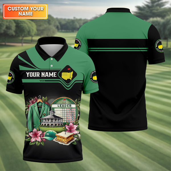 Maxcorners Augusta Golf Master Custom Men's Golf Polo Shirt, Funny Golf Shirt, Gift For Golf Lovers
