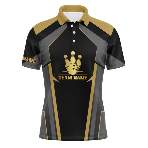 Maxcorners King Pin Gold Bowling Customized Name And Team Name 3D Shirt