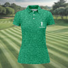 Maxcorners Shamrock Beer Lucky Four Leaf Clover St Patrick Day Golf Shirt, Women's Golf Shirts, Ladies Golf Polos
