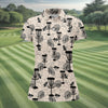 Maxcorners Minimalist Botanical Disc Golf Polo Shirt, Ladies Golf Shirts, Women’s Golf Apparel LM1507