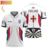 Maxcorners England Darts Jersey, Custom Name British Dart Shirt with Flag, Gift For Dart Player Shirt LM0509