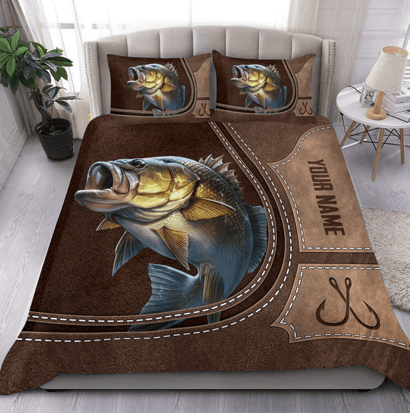 Maxcorners Custom Name Fishing Bedding Set