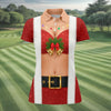Maxcorners Women's Funny Mrs Claus Costume Golf Shirt, Christmas Golf Shirt, Women’s Golf Apparel LM1507