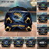 Maxcorners Fishing Black Gold Geometric Personalized Name 3D Cap  (9 Breeds)