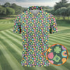 Maxcorners St Patrick's Day Lucky Charms Green Golf Shirt, Cute Golf Outfit, Polo Shirts For Men, Golf Shirts For Men