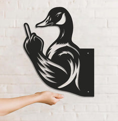 Maxcorners Funny Duck Hunting Metal Sign WITH LED/WITHOUT LED - Humorous Yard Art, Prank Outdoor Decor for Hunters & Wildlife Enthusiasts LM0110