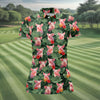 Maxcorners Cute Pig Tropical Monstera Hawaiian Golf Polo Shirt, Golf Shirts For Women, Women's Golf Apparel LM1507